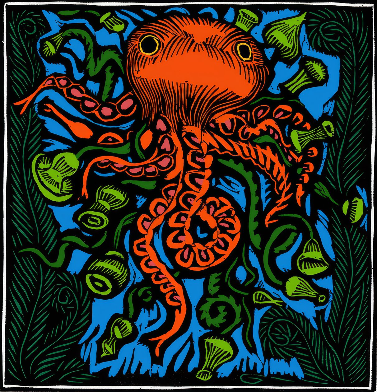 Zoologi / Havliv / Blæksprutte af Raoul Dufy