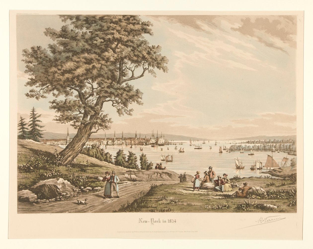 New York i 1834 af Raoul Varin