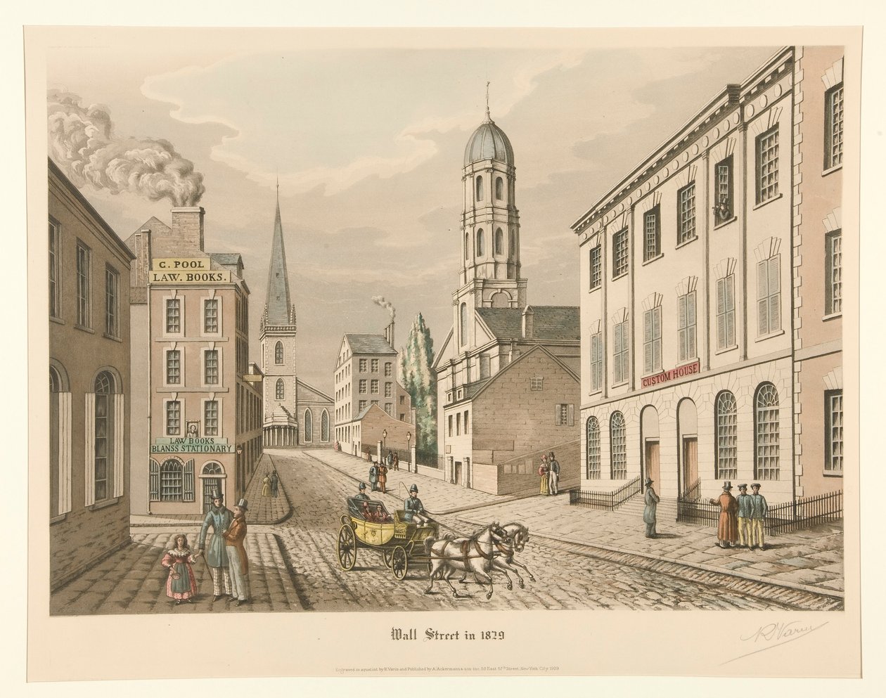 Wall Street i 1829 af Raoul Varin