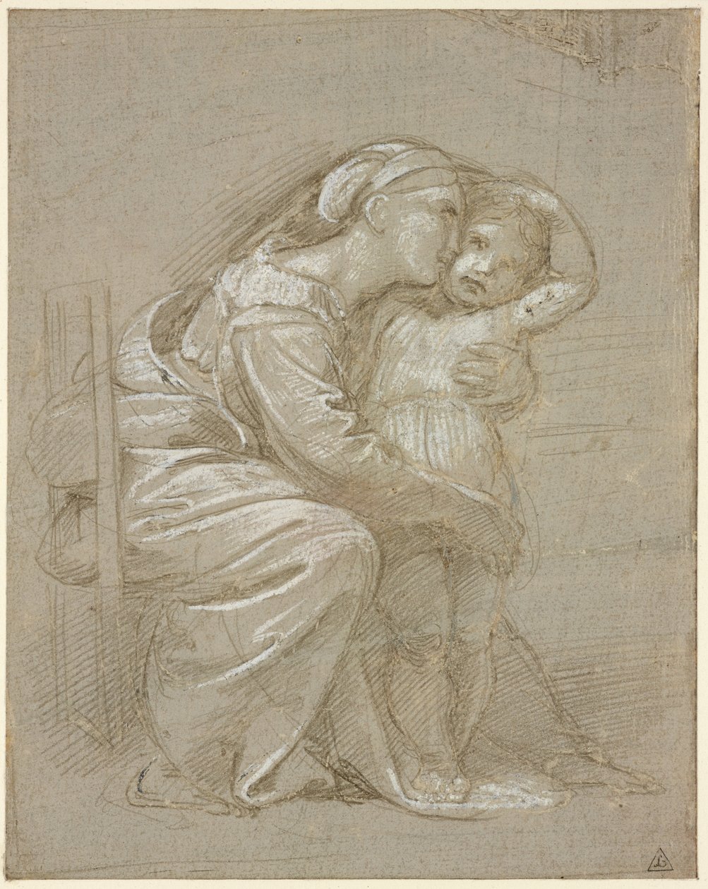 En mor, der omfavner et barn, WA1846.202 af Raffaello Sanzio Raphael