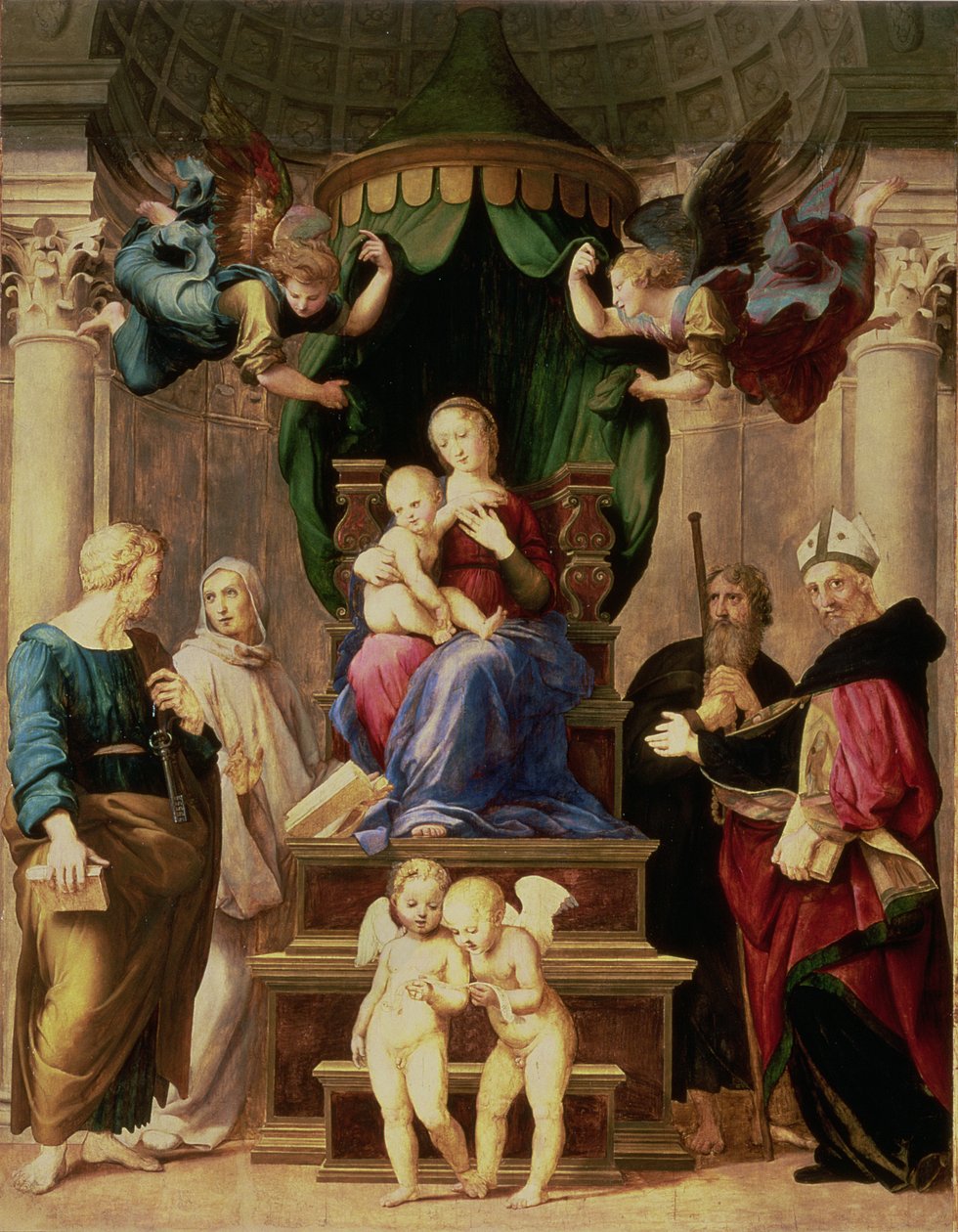 Madonna af Baldacchino (panel) af Raffaello Sanzio Raphael