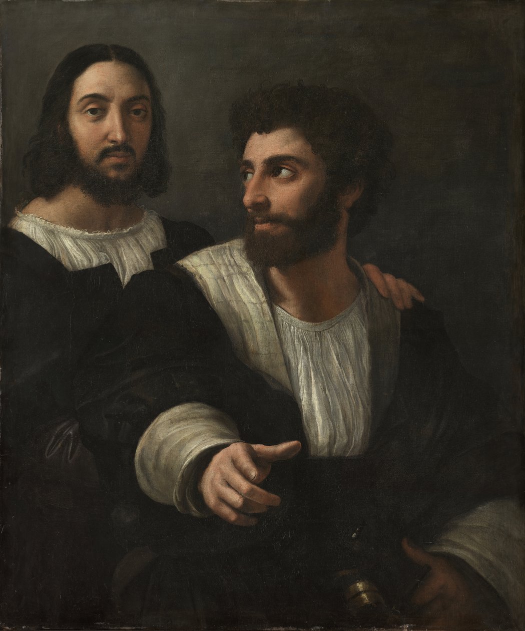 Portræt af kunstneren med en ven af Raffaello Sanzio Raphael