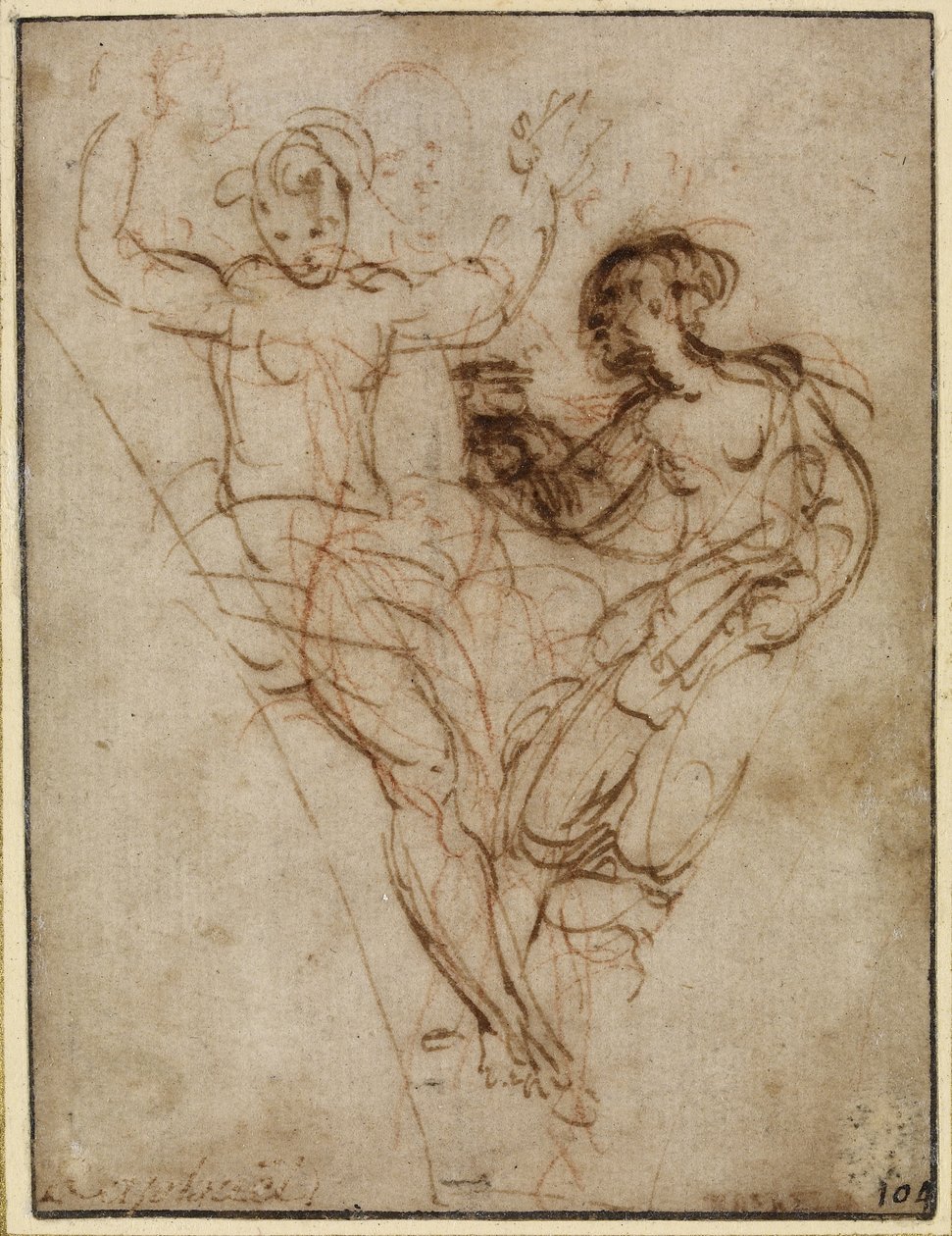 Psyche præsenterer for Venus Vasen af Proserpine, WA1846.286 af Raffaello Sanzio Raphael