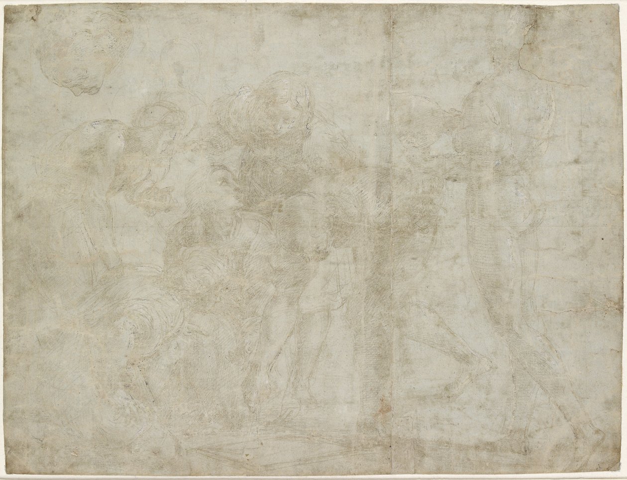 Recto: Euclid instructing his Pupils, WA1846.194 af Raffaello Sanzio Raphael