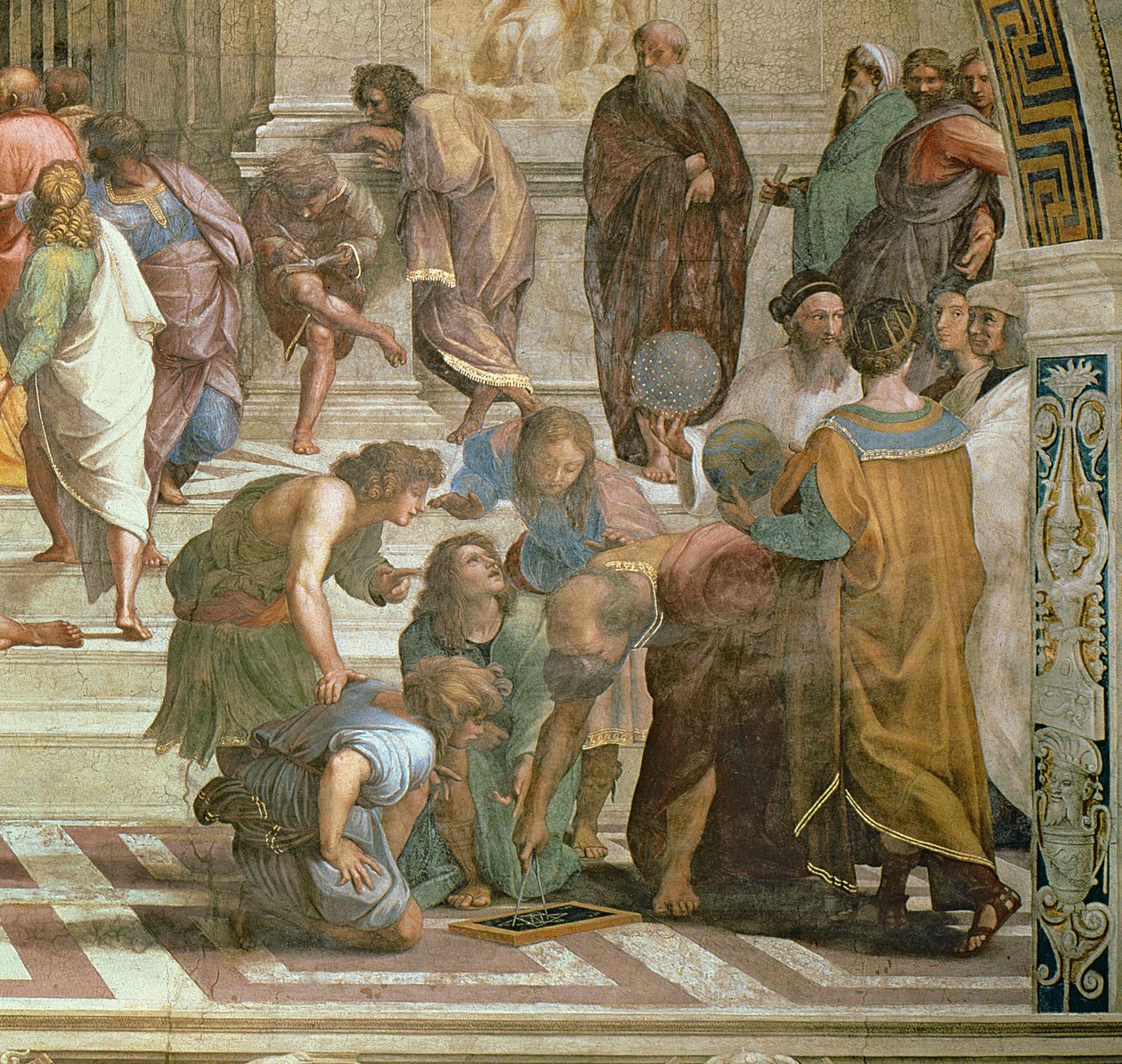 Skolen i Athen, fra Stanza della Segnatura, 1510-11 (detalje af 472) af Raffaello Sanzio Raphael