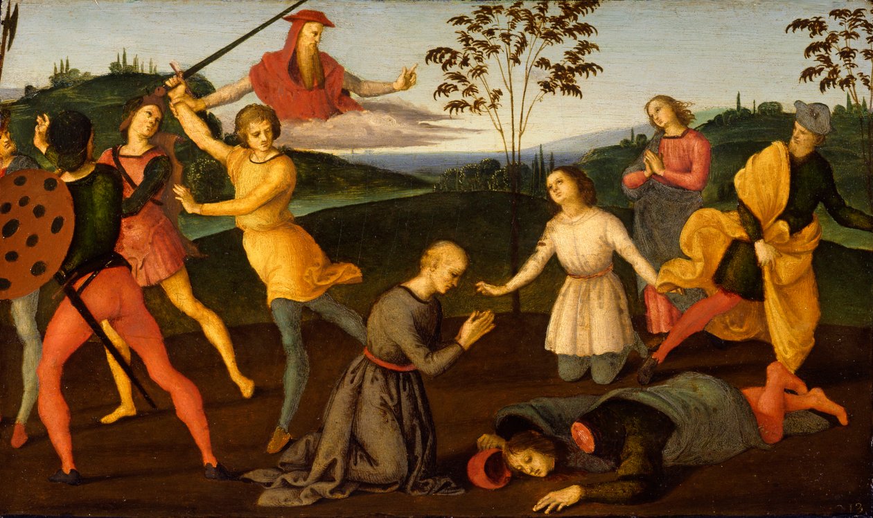 Skt. Jerome, der straffer den kætteriske sabinianer af Raffaello Sanzio Raphael