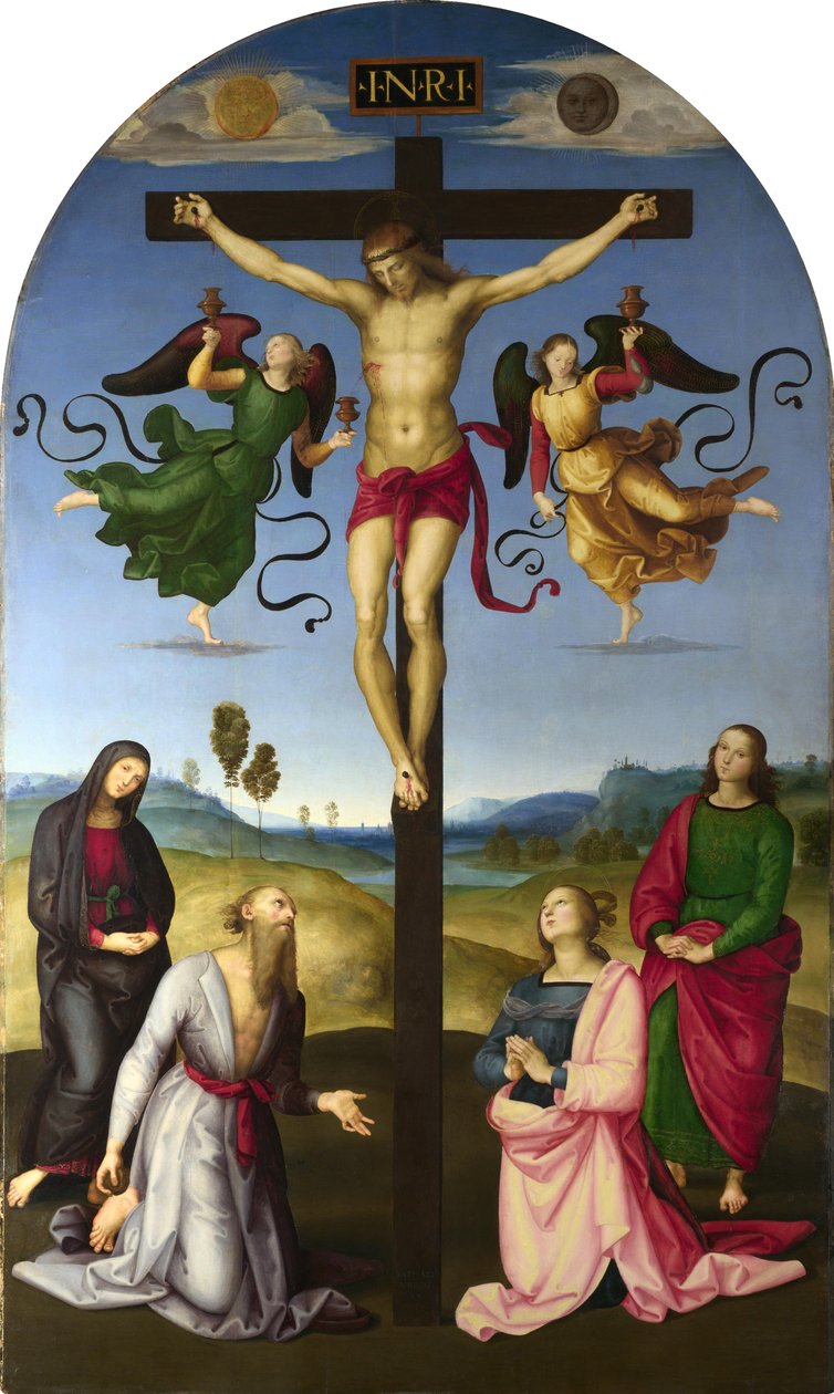 Den korsfæstede Kristus med Jomfru Maria, de hellige og engle (The Mond Crucifixion) af Raffaello Sanzio Raphael