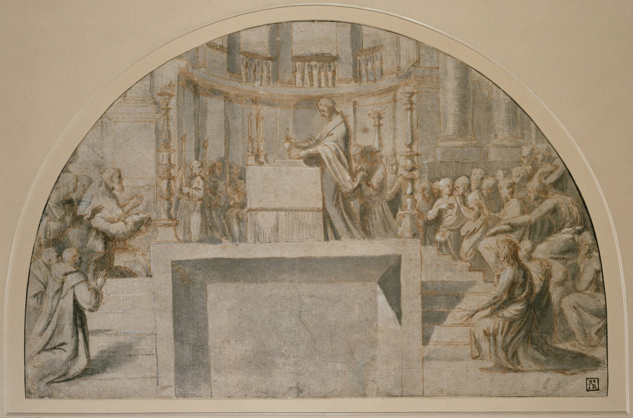 Den mirakuløse messe i Bolsena, WA1846.273 af Raffaello Sanzio Raphael
