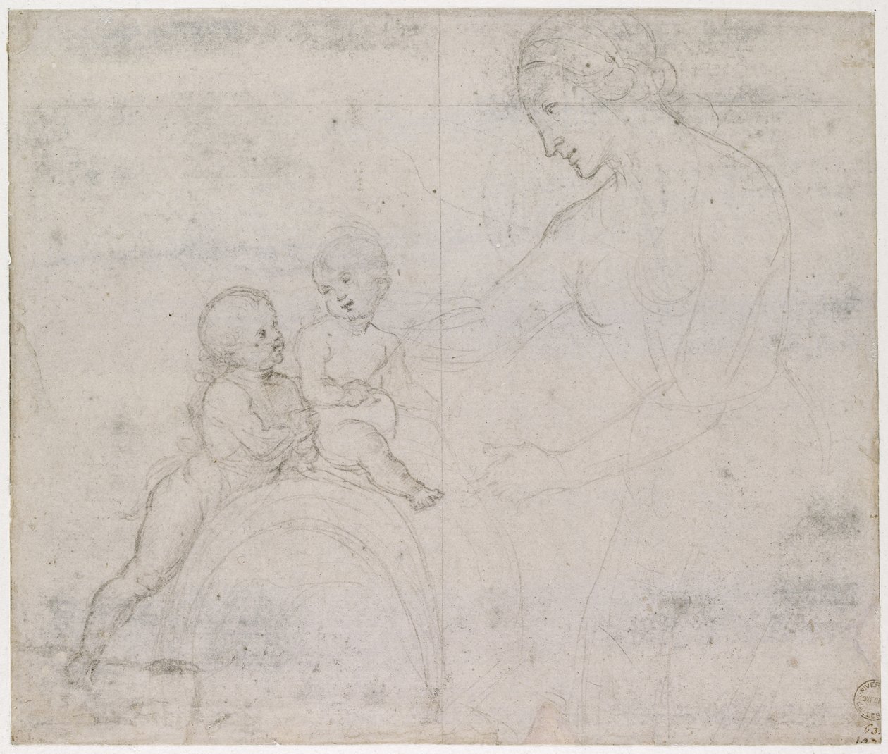 Jomfruen og barnet med St John, WA1846.146 af Raffaello Sanzio Raphael