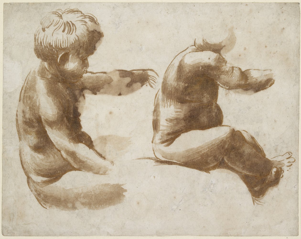 To livsstudier af et nøgent barn, WA1846.213 af Raffaello Sanzio Raphael