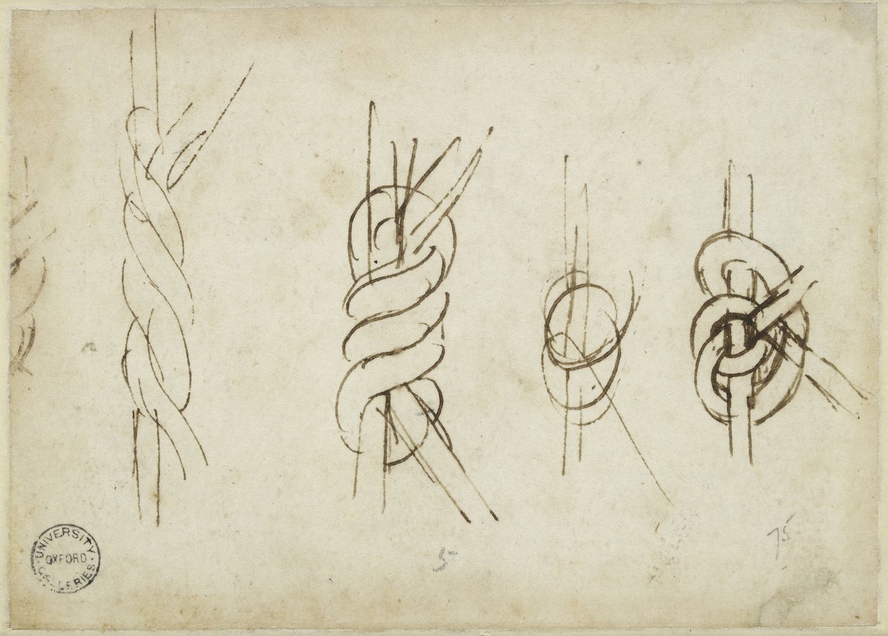 Verso: Five Sketches of Strapwork, WA1846.196 af Raffaello Sanzio Raphael