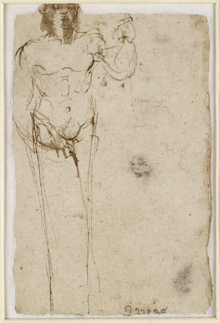 Verso: Study of a Herm, WA1965.47.5 af Raffaello Sanzio Raphael
