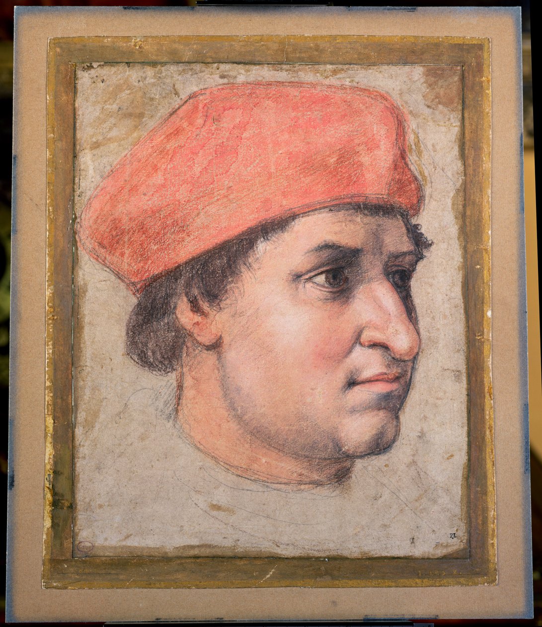 Portræt af en kardinal, ca. 151320 (sort, rød og hvid kridt på papir) af Raffaello Sanzio Raphael