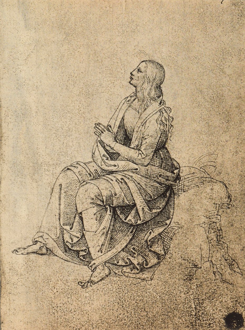 Kvindefigur beder; tegning af Raphael. Gallerie dellAccademia, Venedig af Raffaello Sanzio Raphael