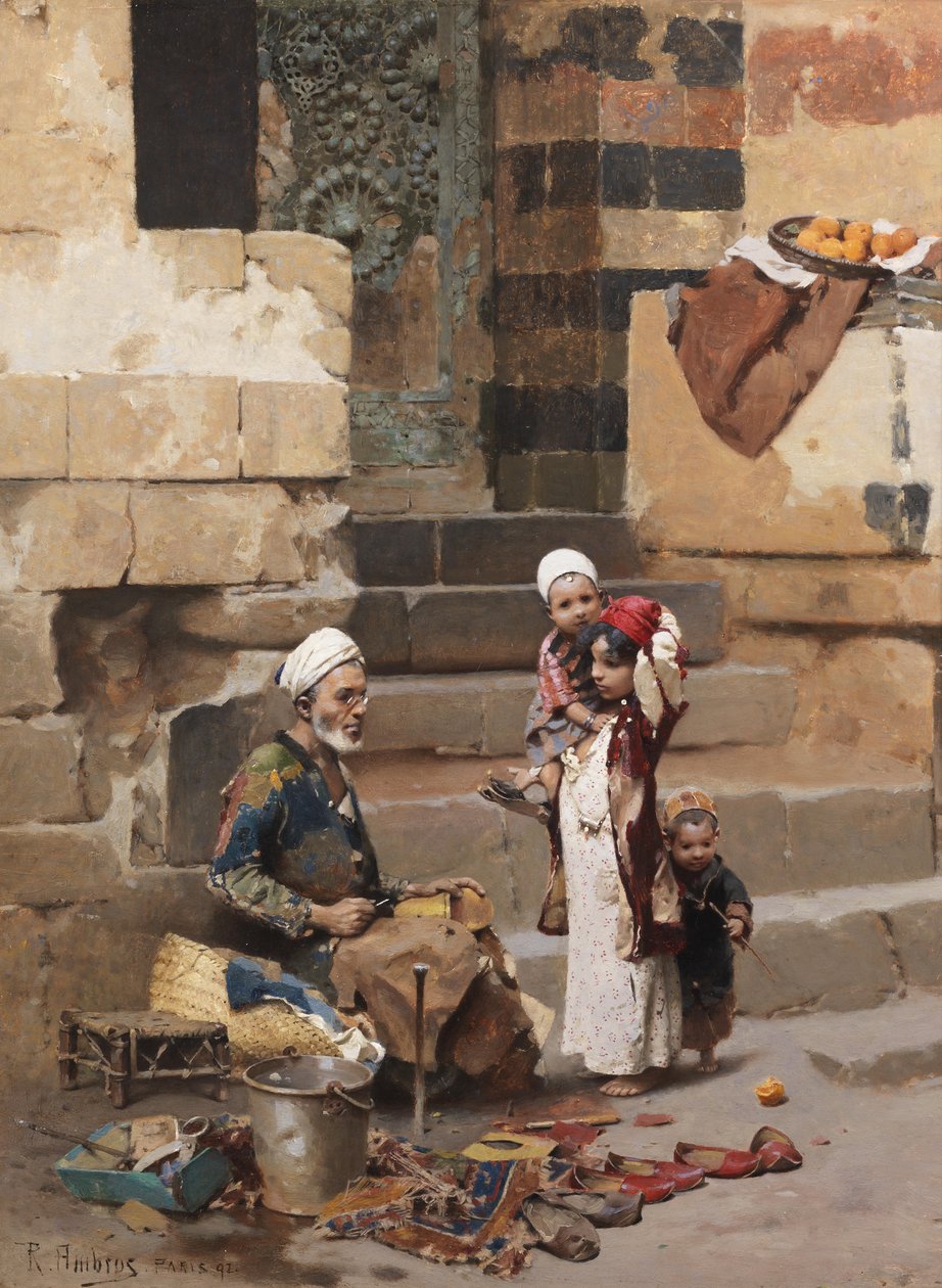 Den gamle skomager, Kairo af Raphael von Ambros