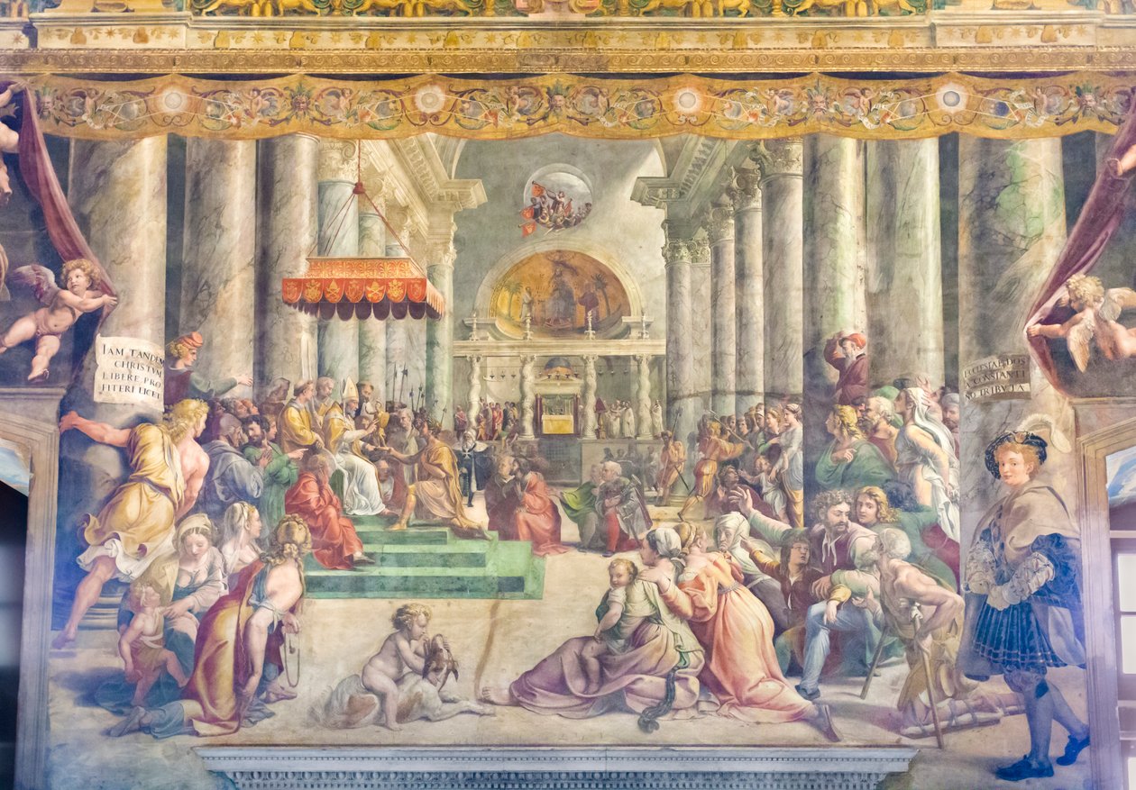 The Donation of Constantine, omkring 1520 af Raphael (1483 1520) (& studio)