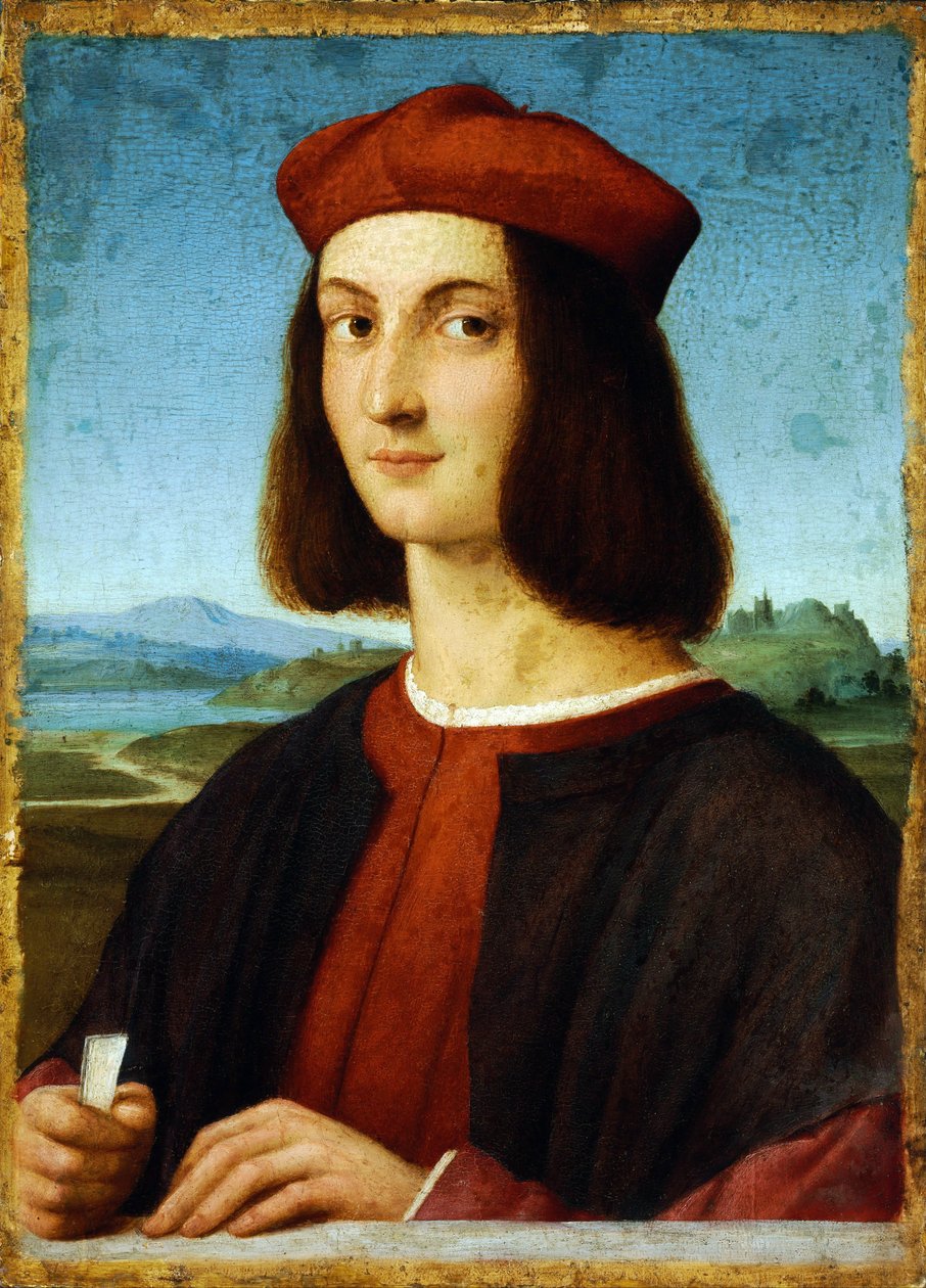 Portræt af Pietro Bembo (1470-1547) - peinture de Raphael (Raffaello Sanzio af Raphael