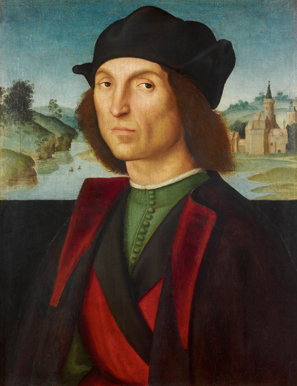 Portræt af en mand par Raphael (1483-1520), ca 1502-1504 - Olie på træ, 47,5x37,2 - Liechtenstein Museum af Raphael