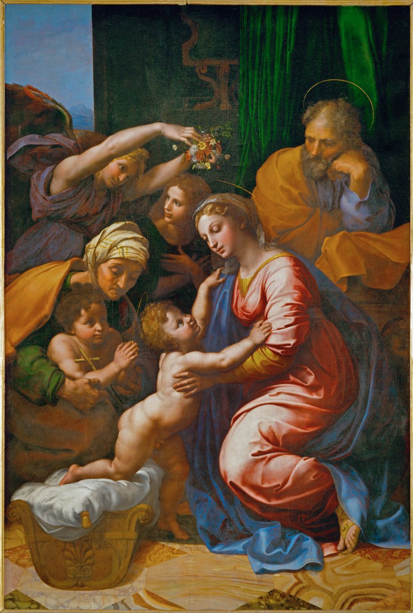 Den hellige familie, kaldet "La Grande Sainte Famille de Francois I" ... af Raphael (1483 1520)