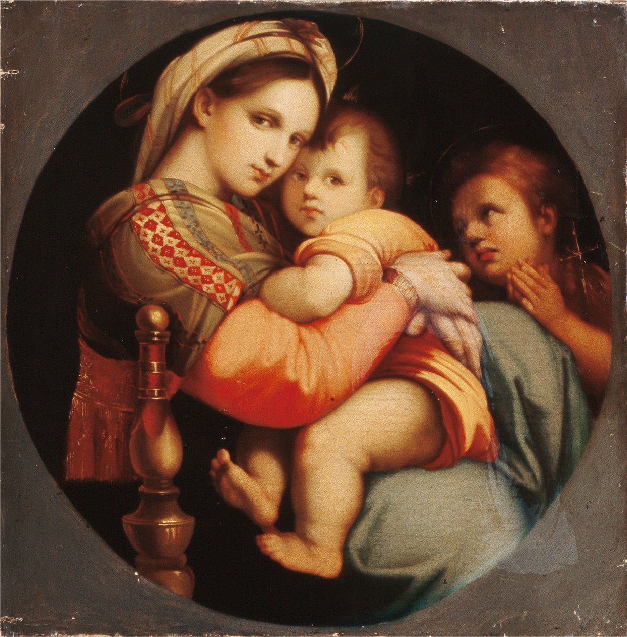 Madonna of the Chair (olie på lærred) af Raphael (1483 1520) (after)