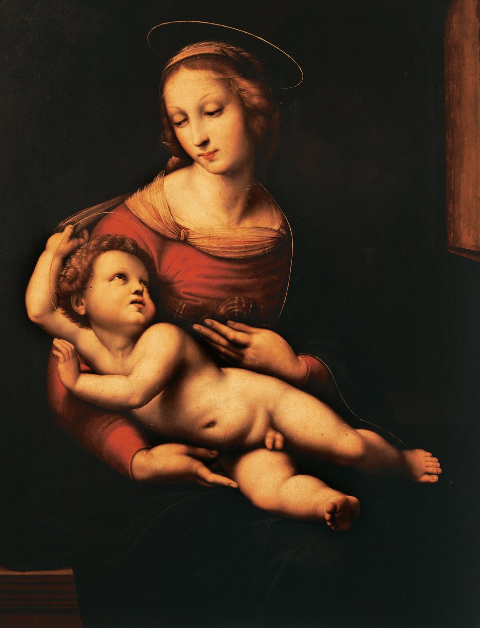 Bridgewater Madonna (Madonna and Child) af Raphael Sanzio (1483-1520), olie på lærred, 81x56 cm af Raphael (1483 1520)