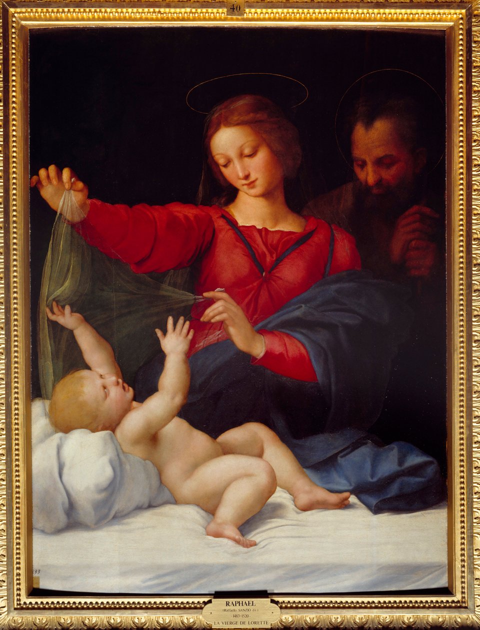 Madonna de Lorette (Madonna di Loreto) Maleri af Raffaello Sanzio dit Raphael (1483-1520) 15. århundrede søn. 1,2x0,9 m Chantilly, Musee Conde af Raphael