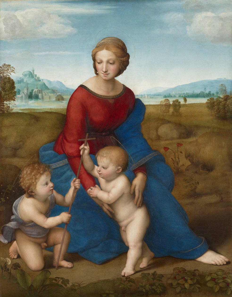 Madonna in the Meadow, ca. 1506 (olie på træ) af Raphael (1483 1520)