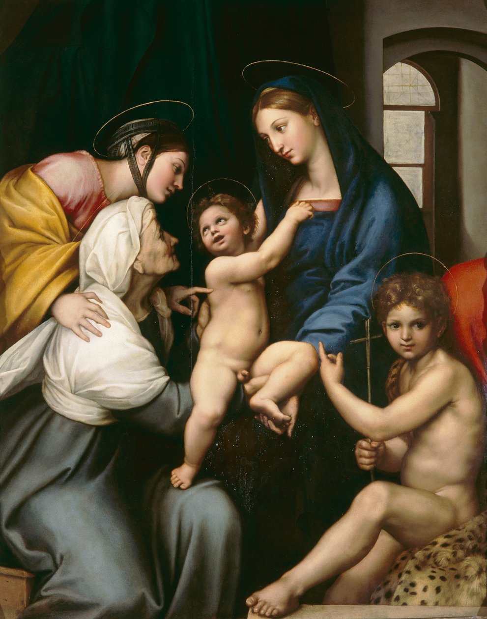 Madonna of the Cloth, ca. 1514 (olie på panel) af Raphael