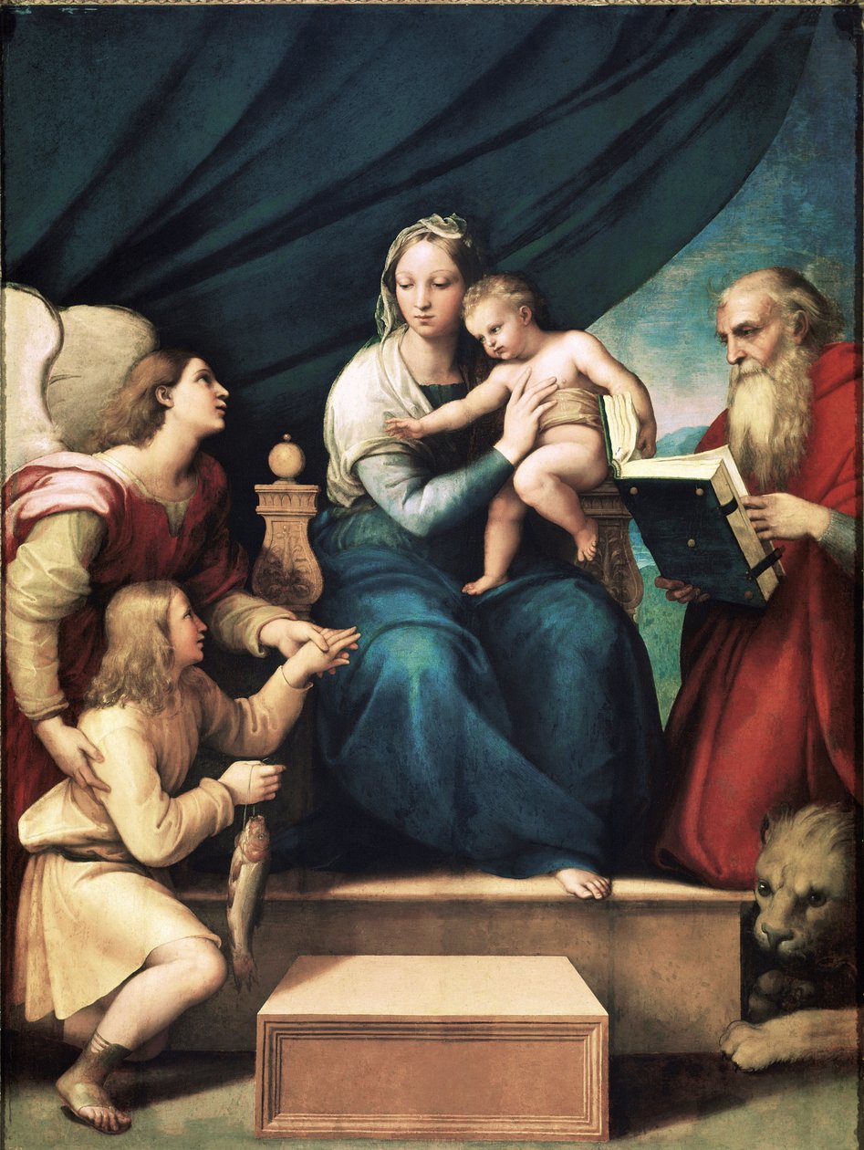 Madonna of the Fish (olie om bord, ca. 1513) af Raphael