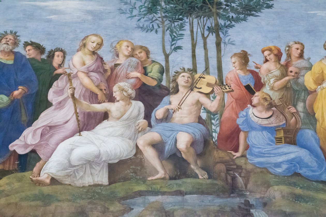 Parnassus, fra Stanza della Segnatura af Raphael (1483 1520)