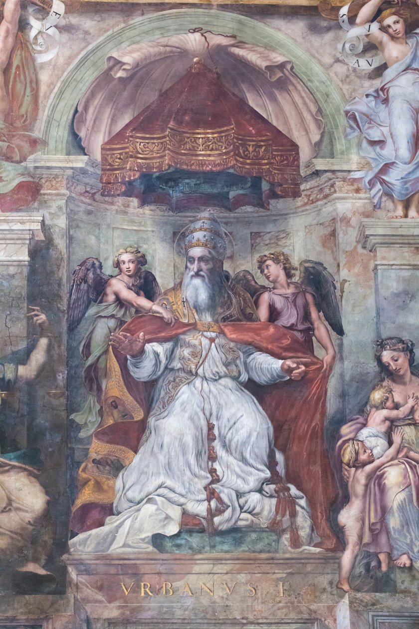Pave Urban I mellem retfærdighed og velgørenhed af Raphael (1483 1520)