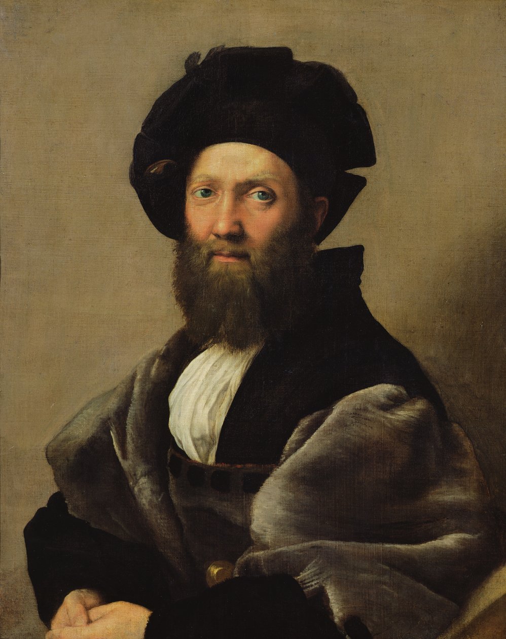Portræt af Baldassare Castiglione (1478-1529) før 1516 (olie på lærred) af Raphael