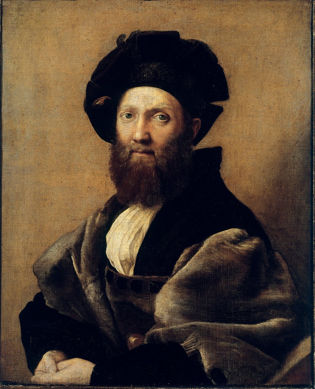 Portræt af Baldassare Castiglione (Olie på lærred af Raphael