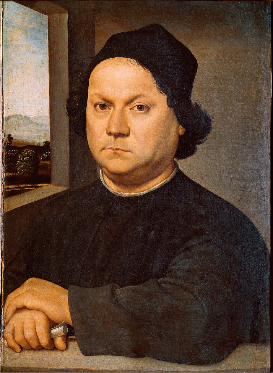 Portræt af maleren Pietro Perugino (ca. 1448-1523) sagde Perugin-maleriet af Raphael (Raffaello Sanzio 1483 - 1520) af Raphael