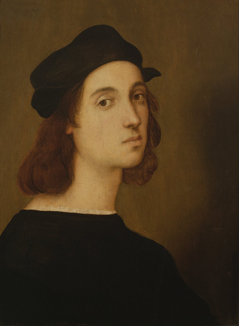 Selvportræt (olie på panel) af Raphael