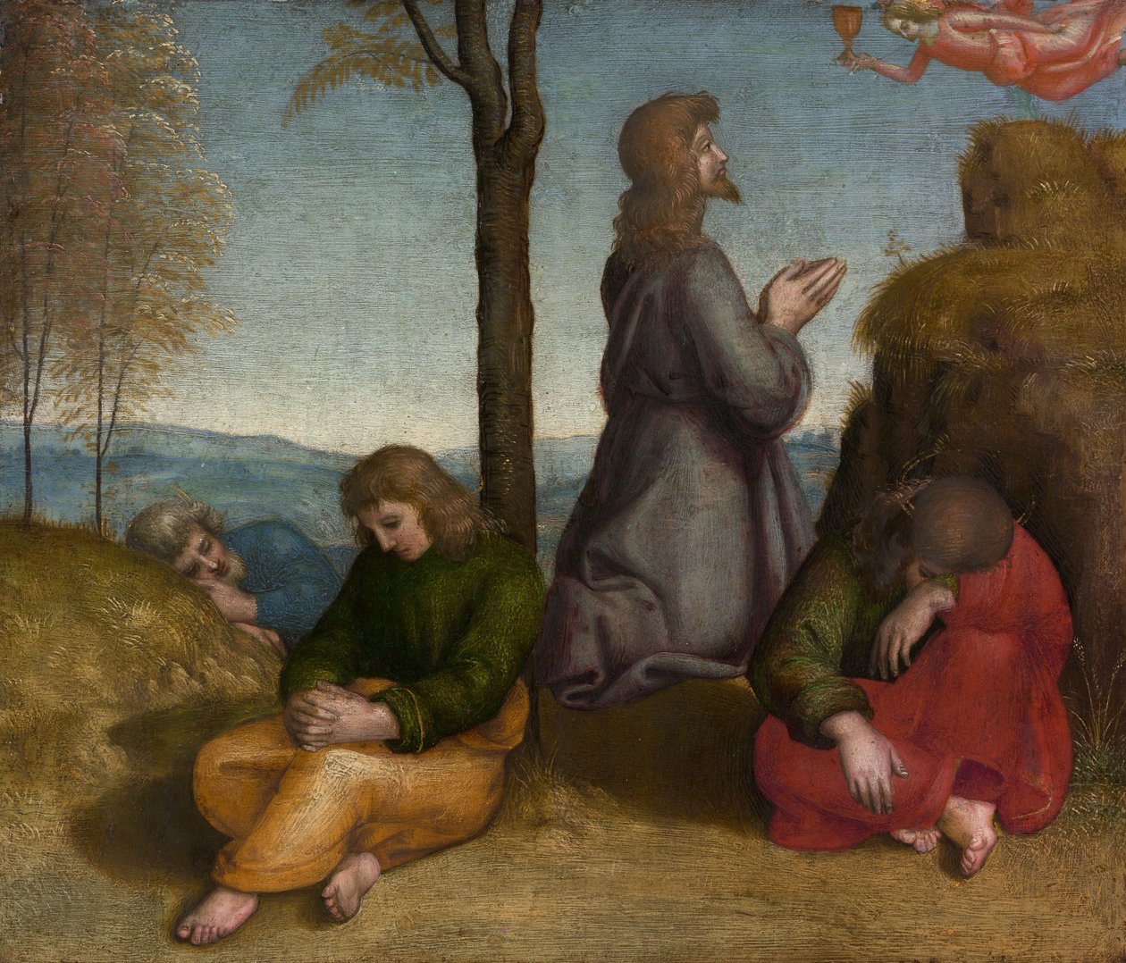 The Agony in the Garden, ca. 1504 (olie på træ) af Raphael