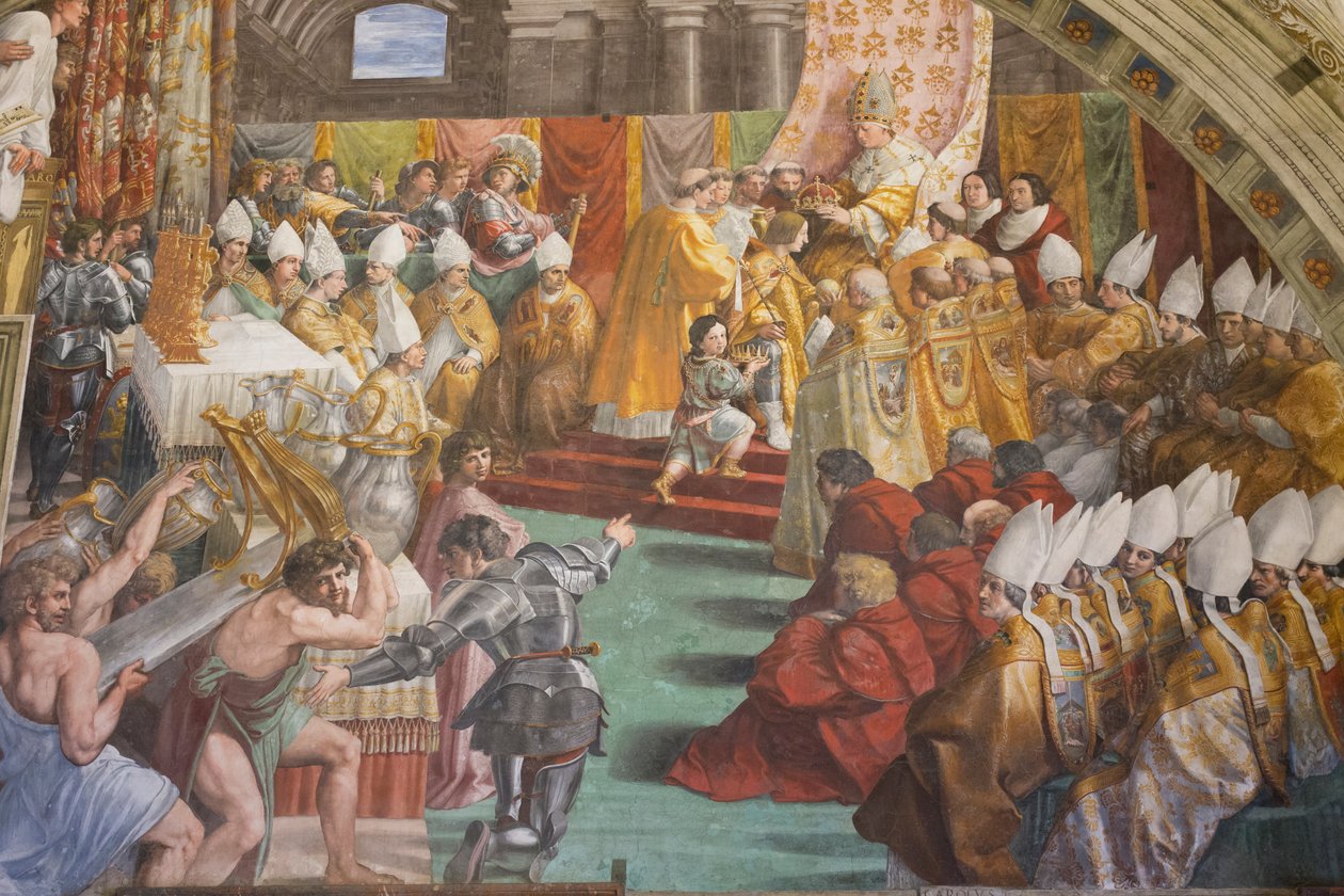 Karl den Stores kroning, ildens rum i Borgo af Raphael (1483 1520)