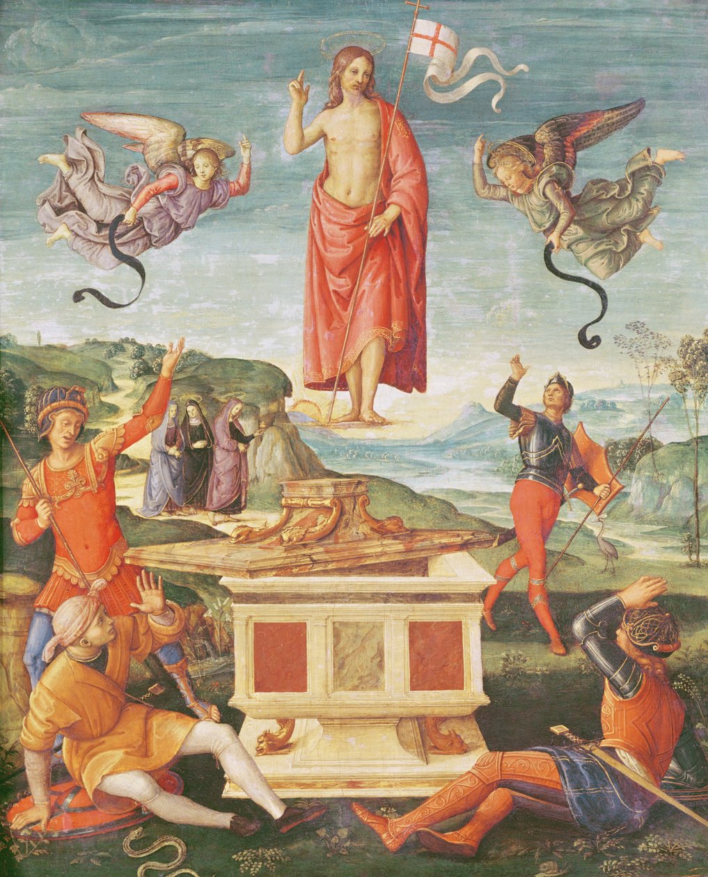 The Resurrection of Christ, ca. 1502 (olie på panel) af Raphael