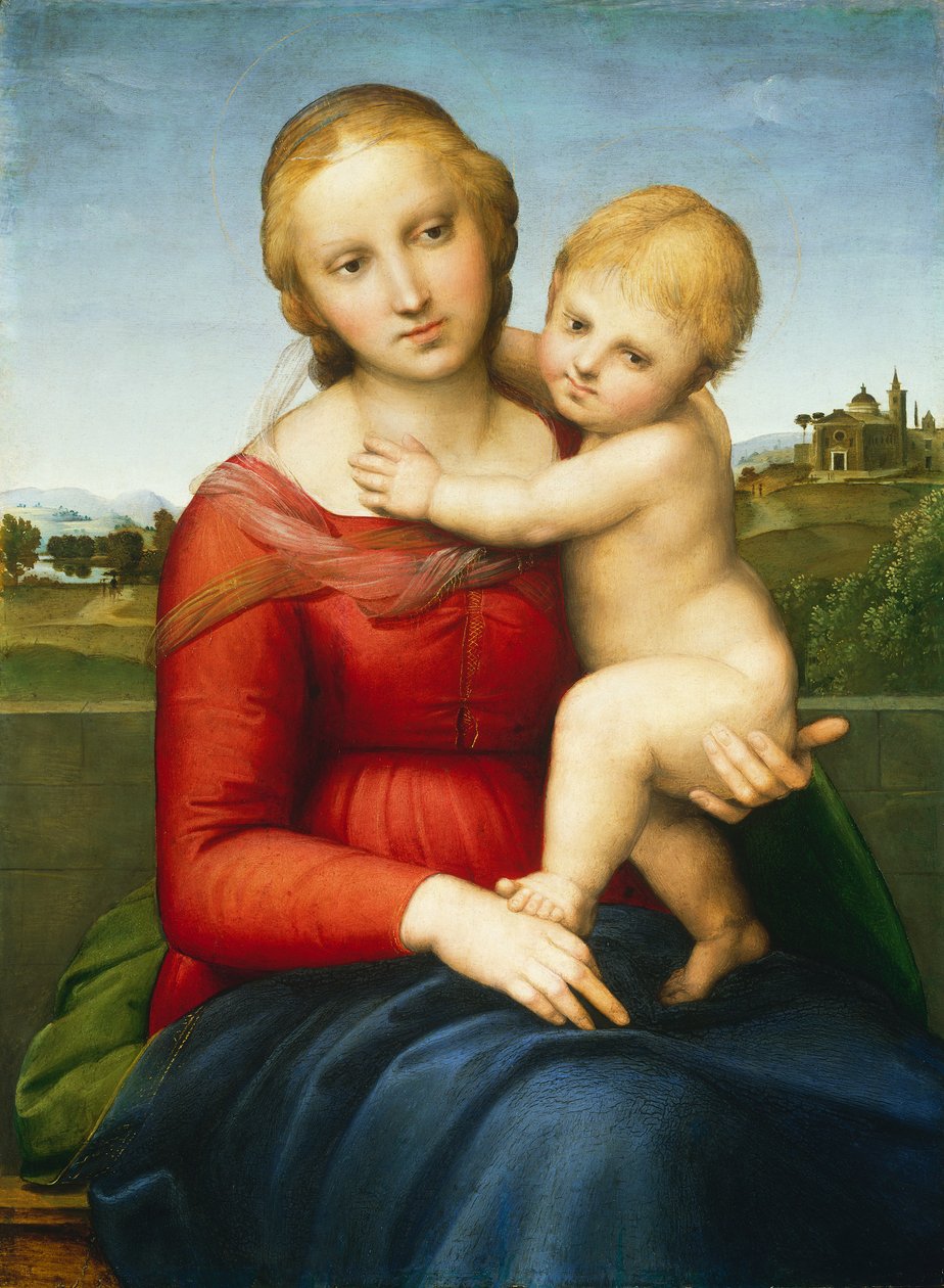 The Small Cowper Madonna, ca. 1505 (olie på panel) af Raphael