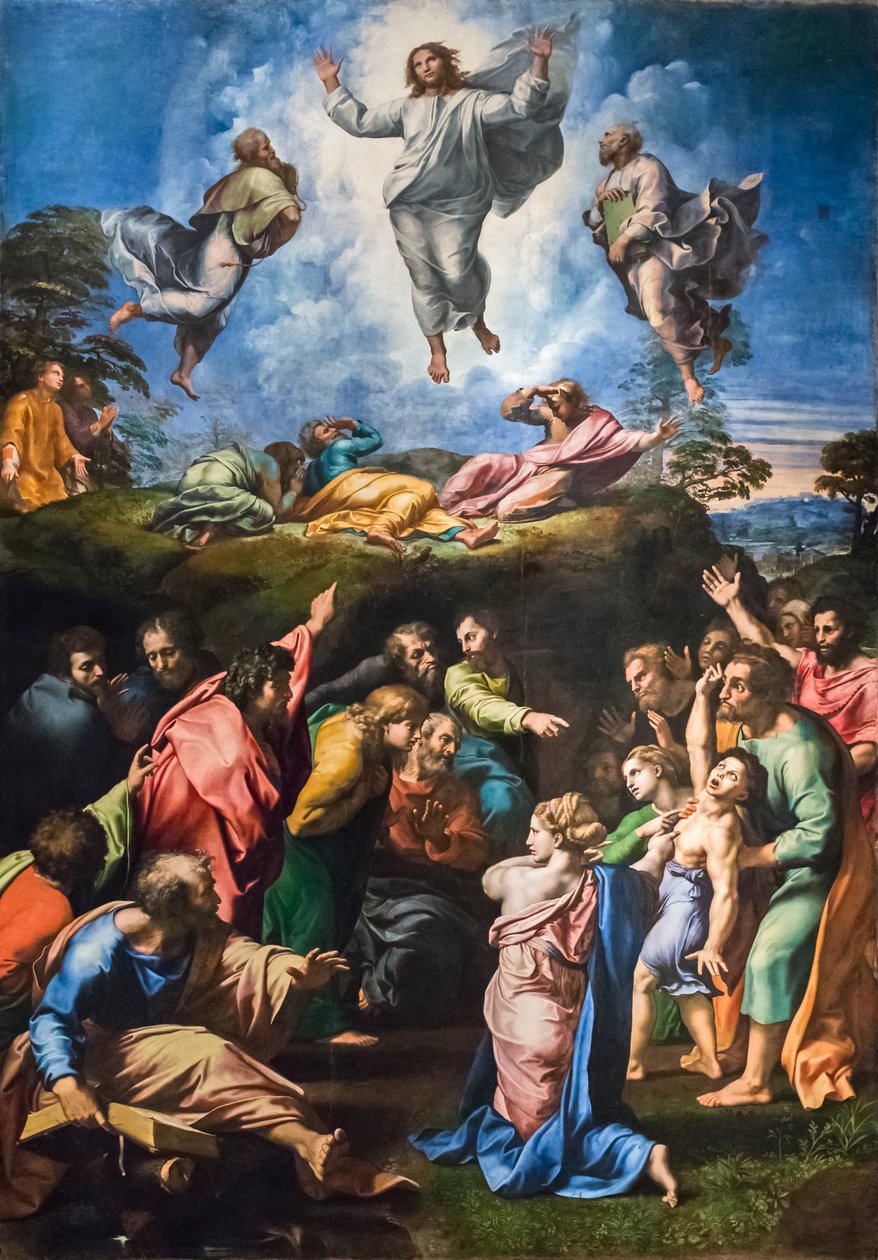 Transfigurationen (olie på panel) af Raphael (1483 1520)