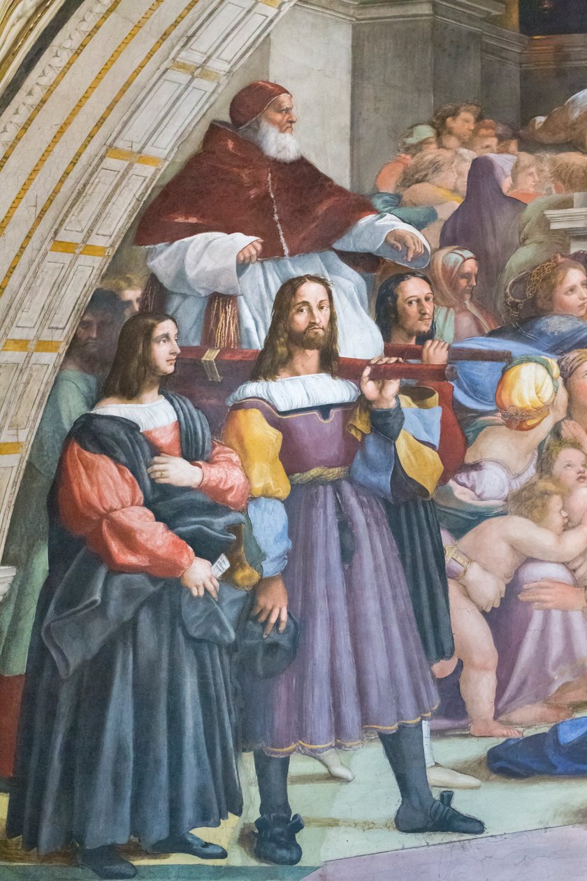 Uddrivelsen af Heliodorus fra templet, Heliodorus værelse, detaljer af Raphael (1483 1520)