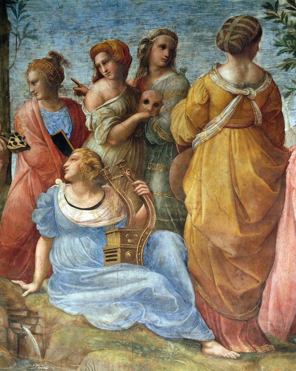 Muserne, detalje af Parnassus af Raphael (1483 1520)