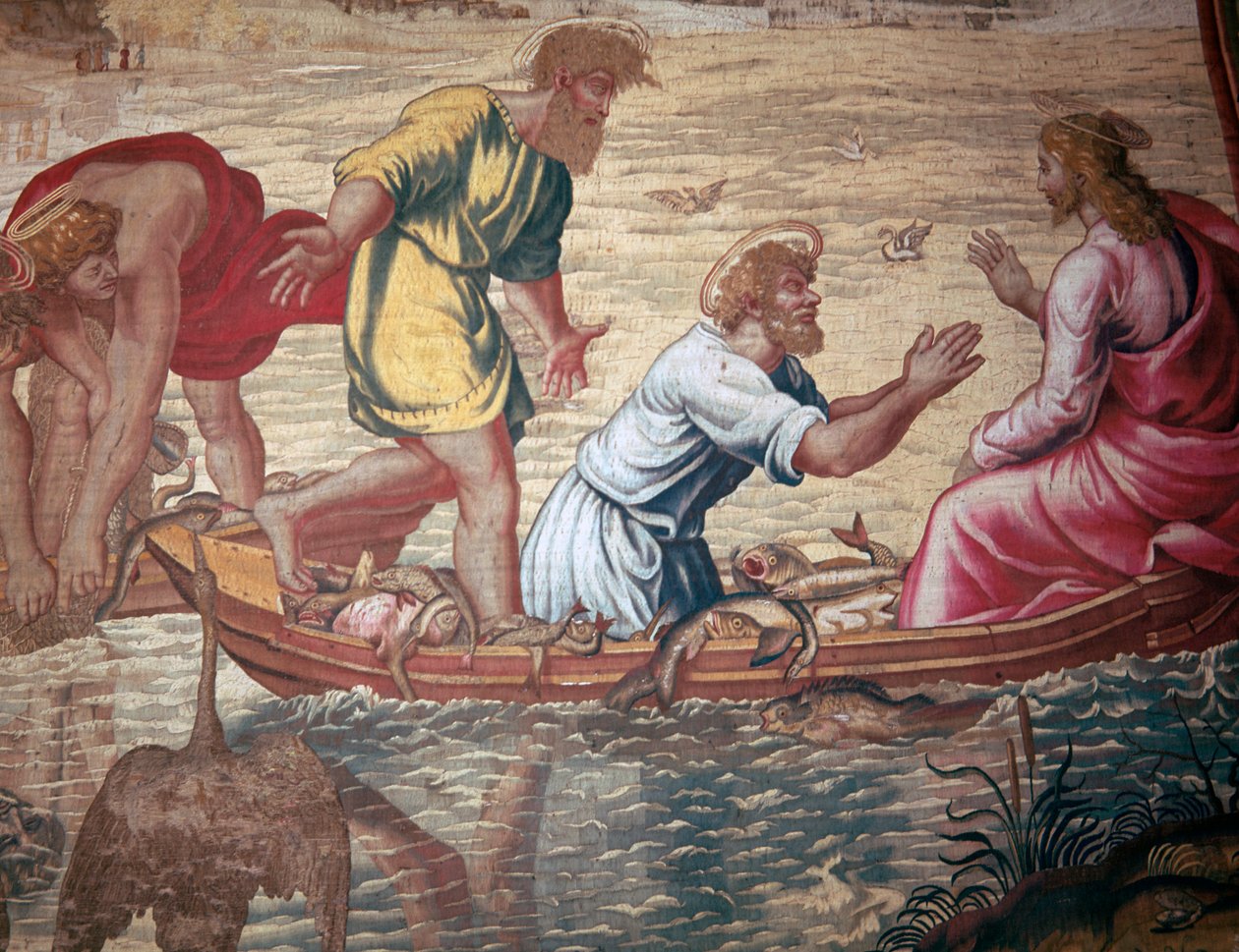 Tegneserie af det mirakuløse udkast til fisk, 1400-tallet af Raphael