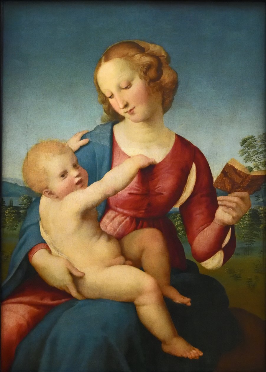 Tysk:  Maria med barnet / Madonna Colonna Colonna Madonna af Raphael