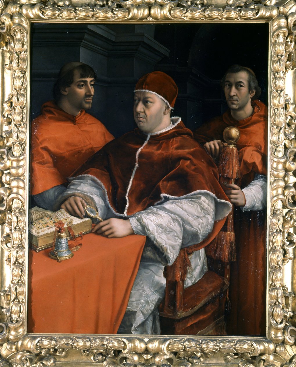 Portræt af pave Leon X af Raphael