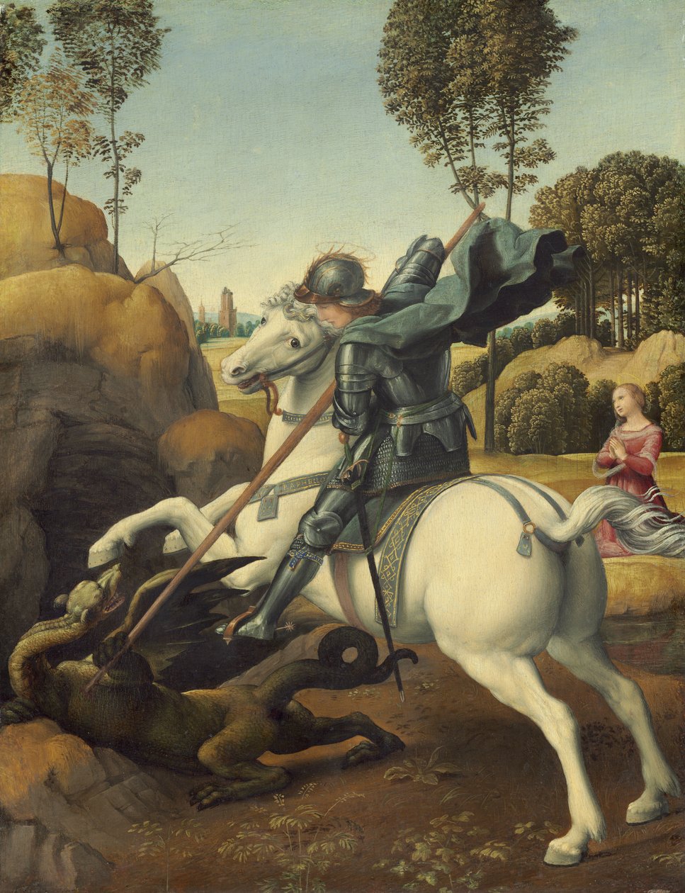 Sankt Georg og dragen, ca. 1506 af Raphael