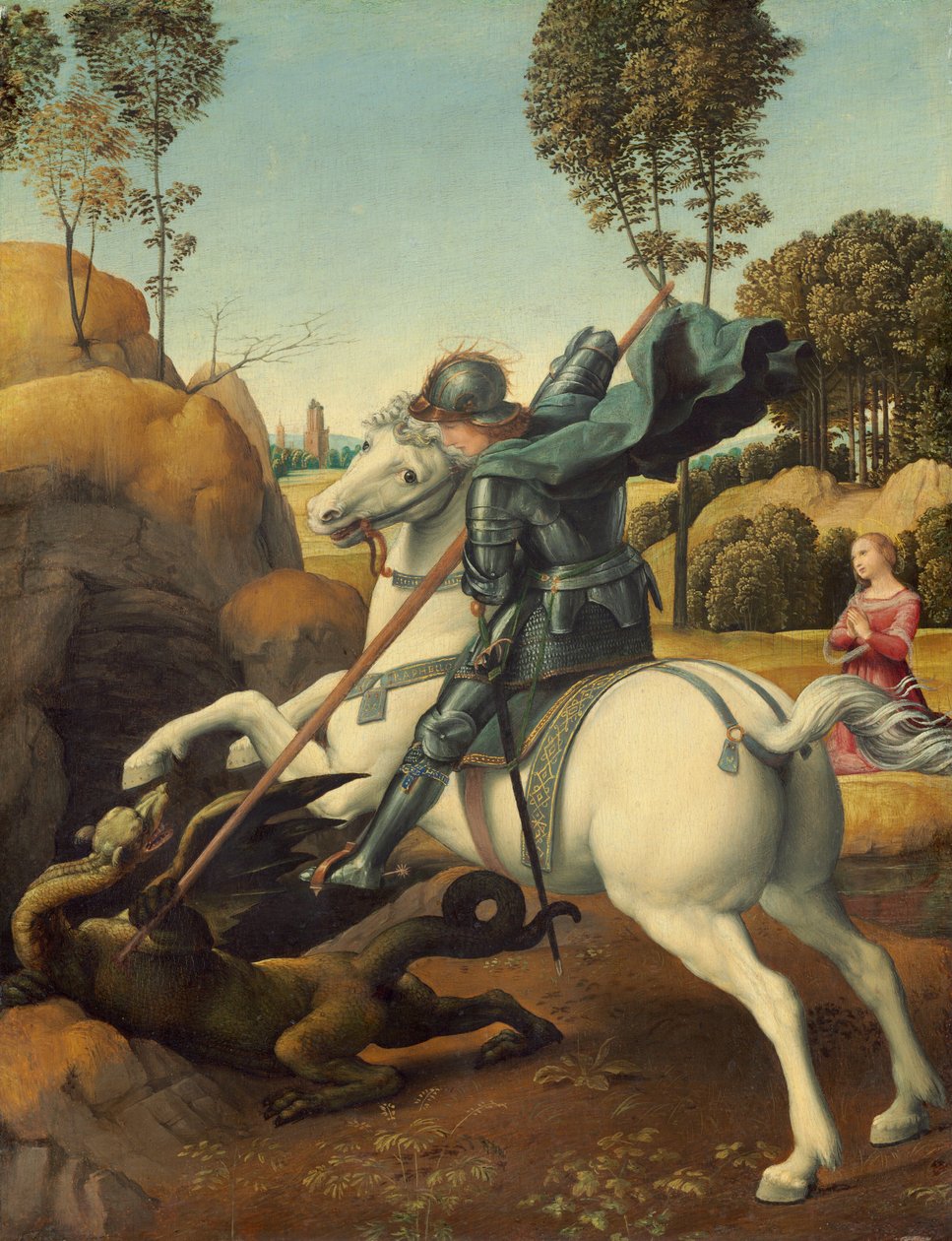 Sankt Georg og dragen, ca. 1506. af Raphael