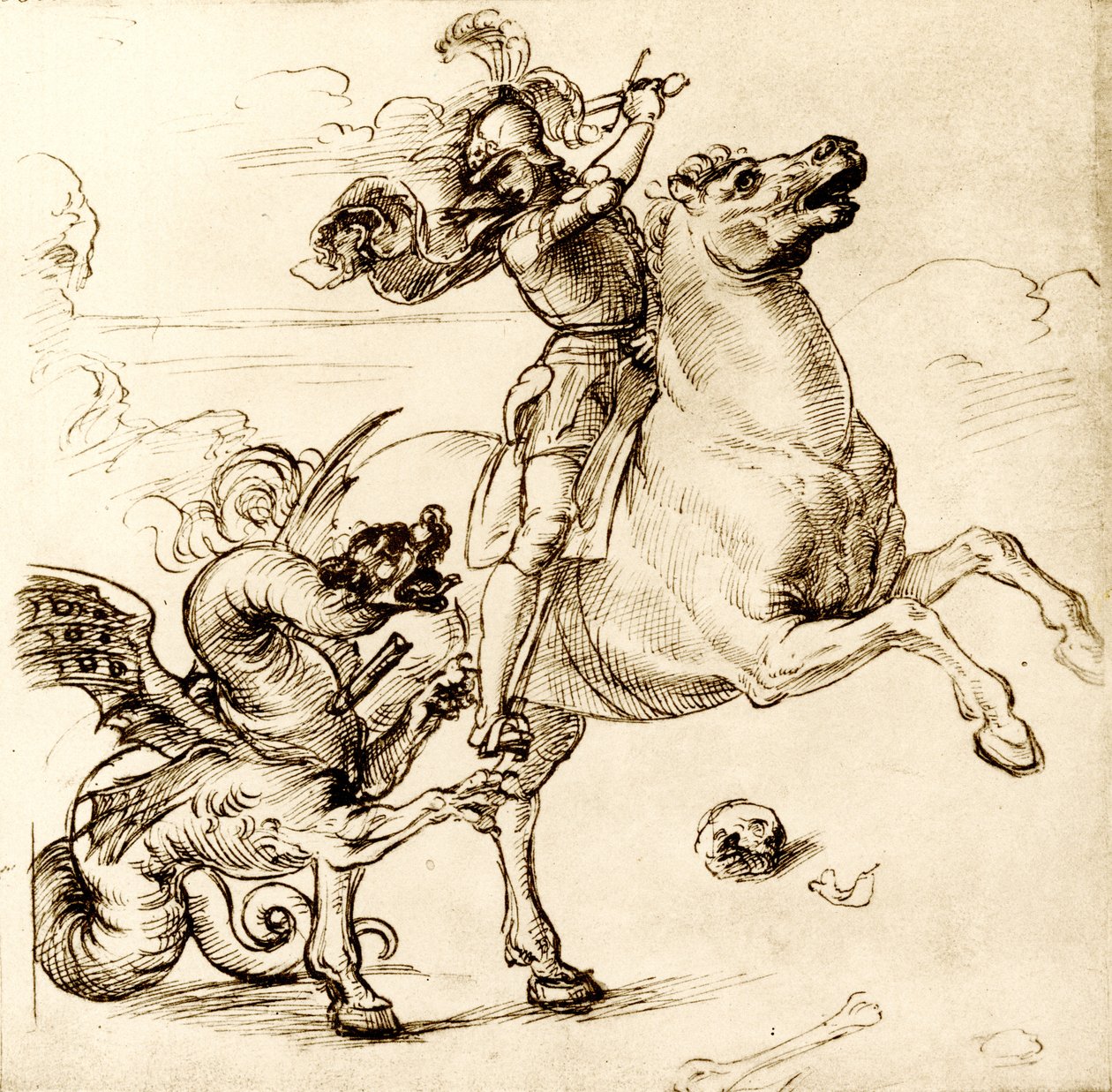 St. George med sværdet af Raffaello Sanzio Raphael
