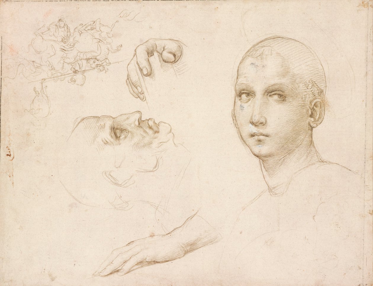 Studier for Treenigheden af San Severo, begyndelsen af det 16. århundrede af Raphael
