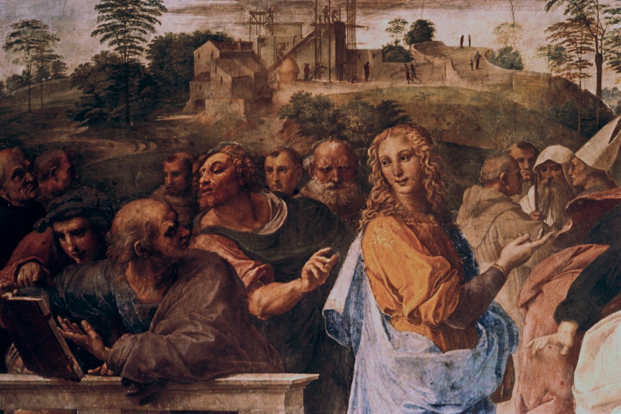 Disputationen om det hellige sakramente, detaljer, 1508-1509 af Raffaello Sanzio Raphael